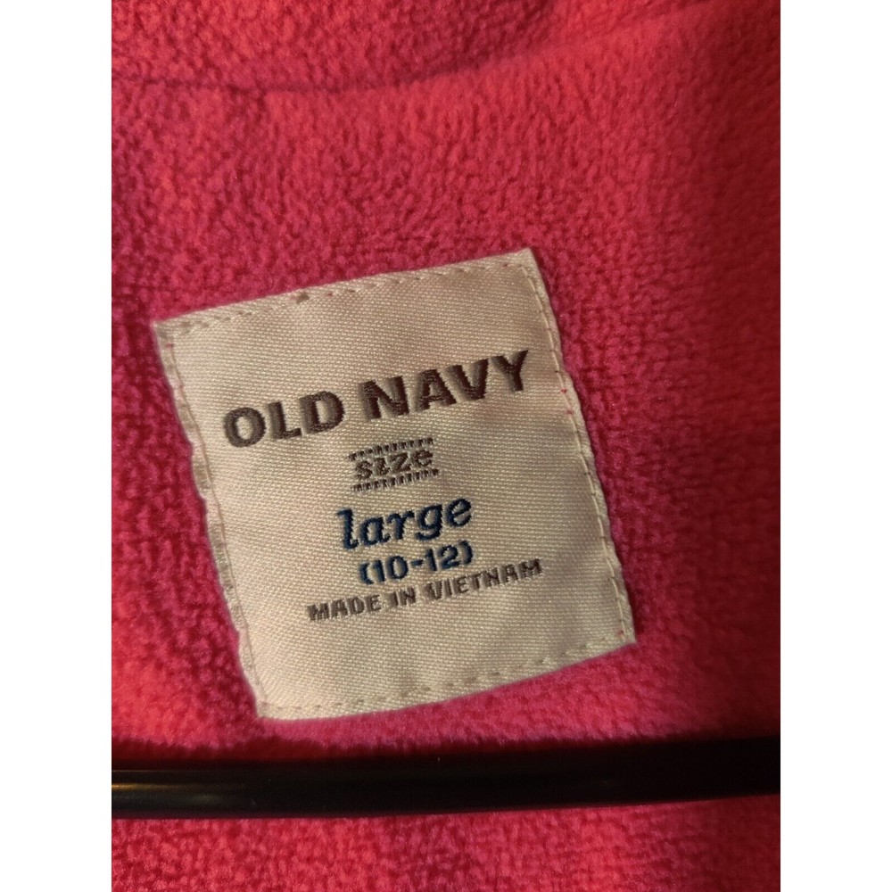 Girls Old Navy Pink With Deer Frost Free Puffer Vest size Large 10-12 Read - Picture 3 of 6